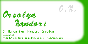 orsolya nandori business card