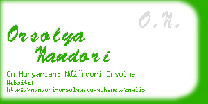 orsolya nandori business card